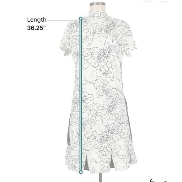 Tail Women's Floral Short Sleeve Pleated Casual Dress Size Medium - Picture 6 of 11